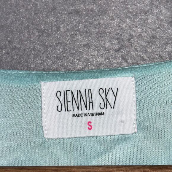 Sienna Sky Pastel Paisley Cinched Waist Ruffle Dress Small Soft Girl Feminine - Picture 4 of 8